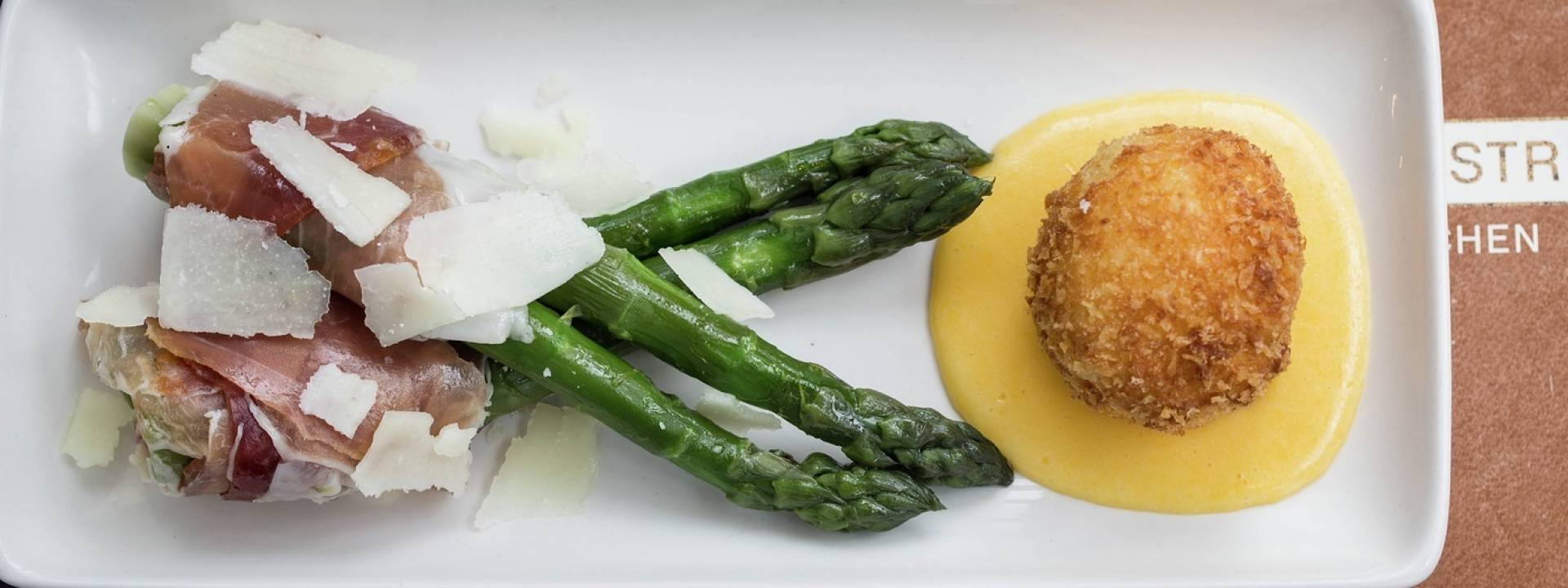 english asparagus cured ham crispy egg recipe