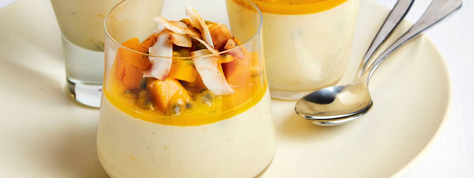 Quick and Delicious White chocolate mango passionfruit parfait resize