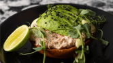 GRR BSK ST PAULS FEBRUARY 2024 FOOD CRAB ON TOAST SPRING MENU ujuok9 bsksouthwark gallery 140524